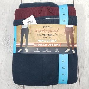 Weatherproof Vintage Men's Everyday Jogger Pants 2 Pack Size 3XL